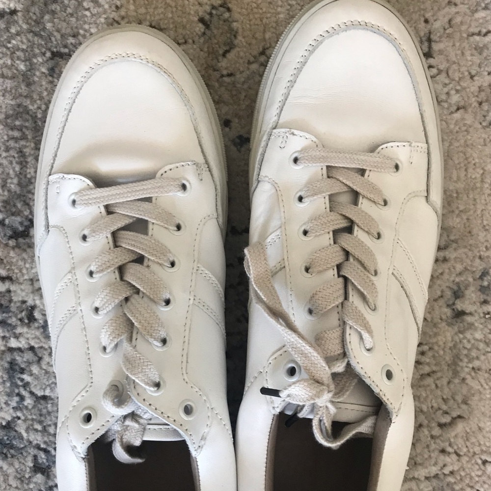 All Saints white leather shoes size 11/5 45